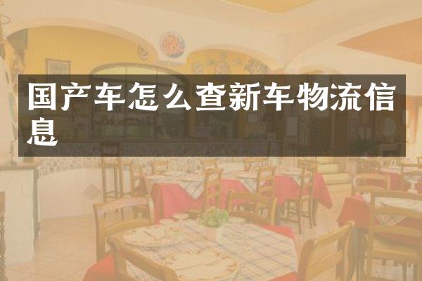 国产车怎么查新车物流信息