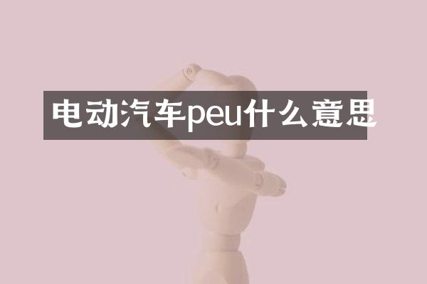 电动汽车peu什么意思