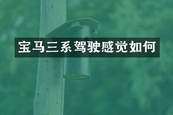 宝马三系驾驶感觉如何