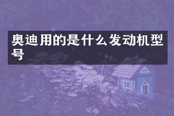 奥迪用的是什么发动机型号