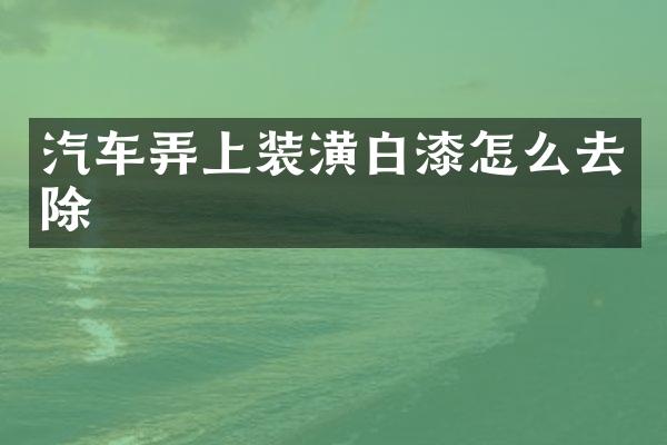 汽车弄上装潢白漆怎么去除