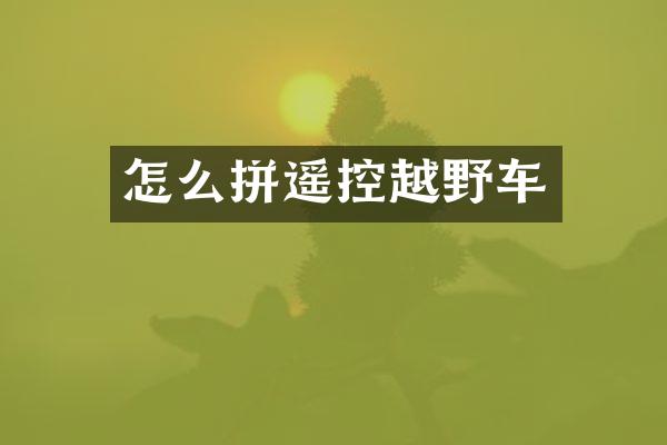 怎么拼遥控越野车