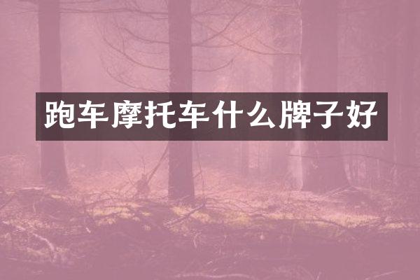 跑车摩托车什么牌子好