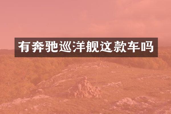 有奔驰巡洋舰这款车吗