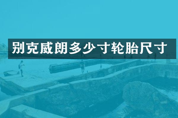 别克威朗多少寸轮胎尺寸