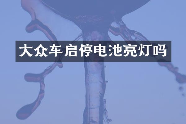 大众车启停电池亮灯吗