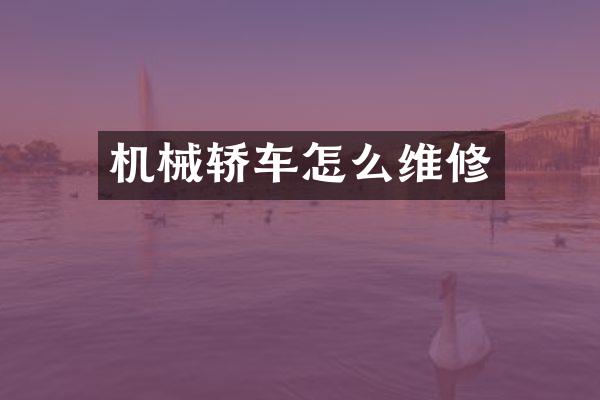 机械轿车怎么维修