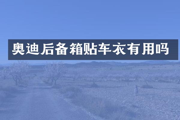 奥迪后备箱贴车衣有用吗