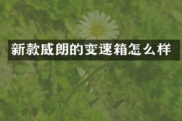 新款威朗的变速箱怎么样