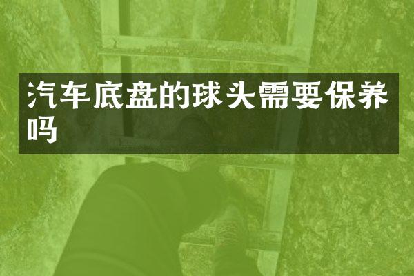 汽车底盘的球头需要保养吗