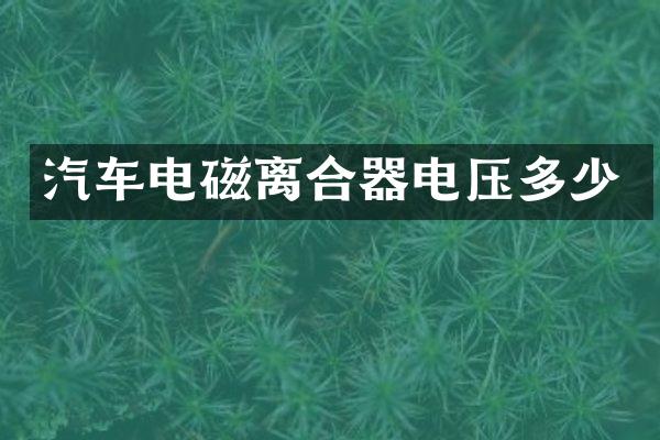 汽车电磁离合器电压多少