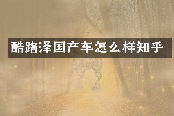 酷路泽国产车怎么样知乎