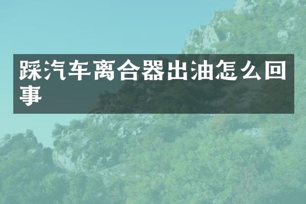 踩汽车离合器出油怎么回事