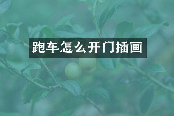 跑车怎么开门插画
