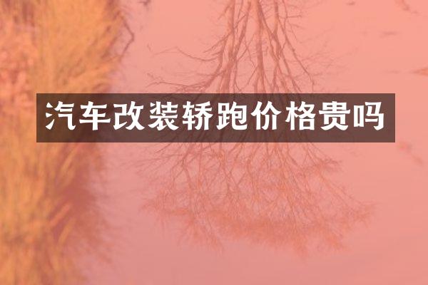 汽车改装轿跑价格贵吗