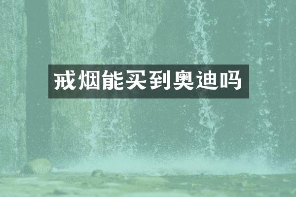 戒烟能买到奥迪吗