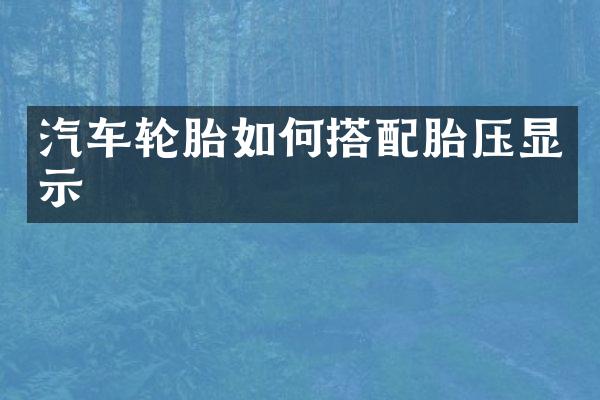 汽车轮胎如何搭配胎压显示