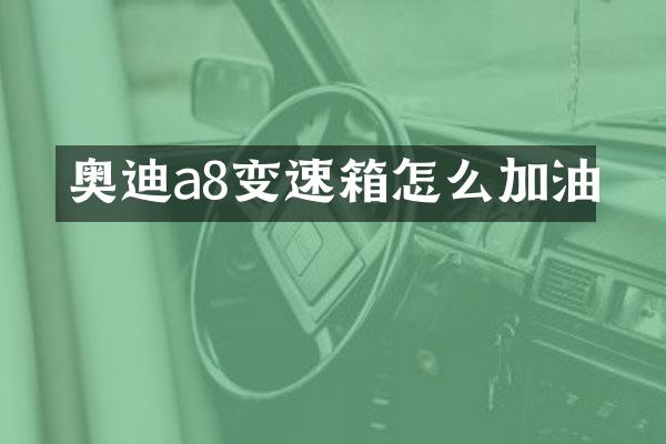 奥迪a8变速箱怎么加油