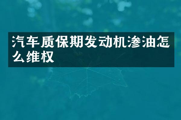 汽车质保期发动机渗油怎么
