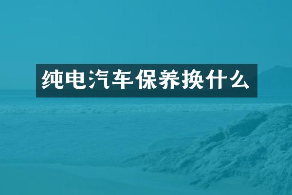 纯电汽车保养换什么