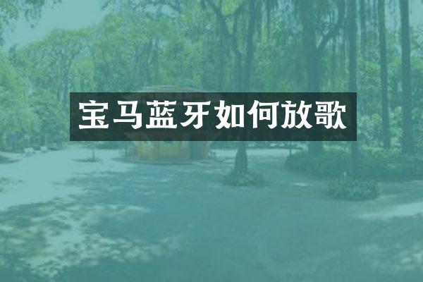 宝马蓝牙如何放歌