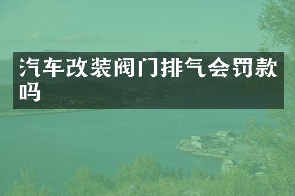 汽车改装阀门排气会罚款吗