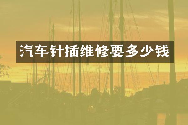 汽车针插维修要多少钱