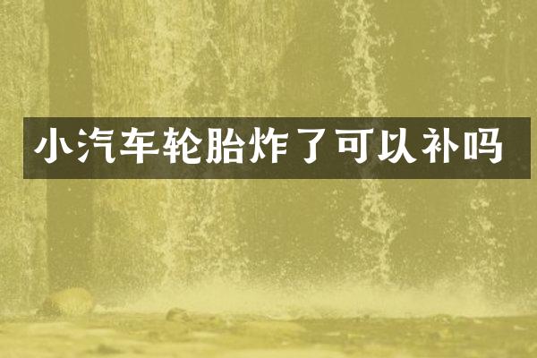 小汽车轮胎炸了可以补吗