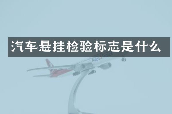 汽车悬挂检验标志是什么