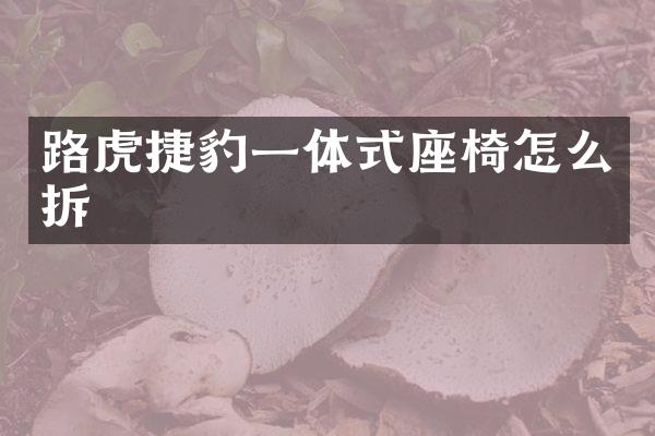 路虎捷豹一体式座椅怎么拆