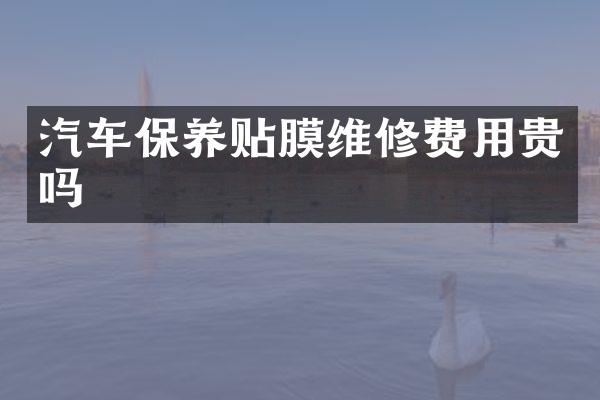 汽车保养贴膜维修费用贵吗