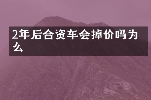2年后合资车会掉价吗为什么