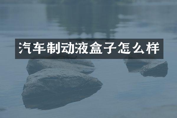 汽车制动液盒子怎么样