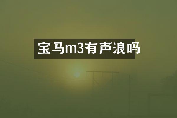 宝马m3有声浪吗