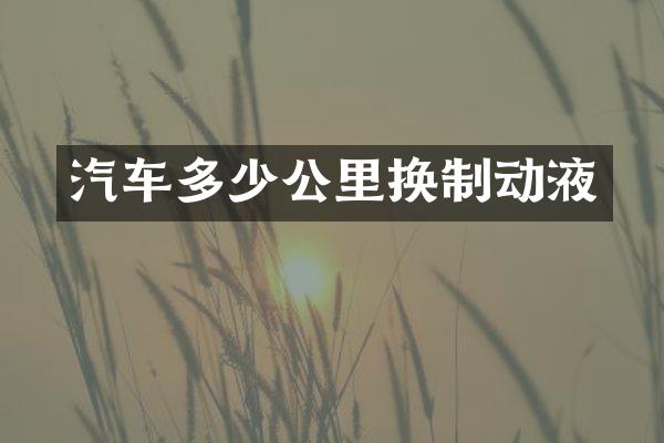 汽车多少公里换制动液