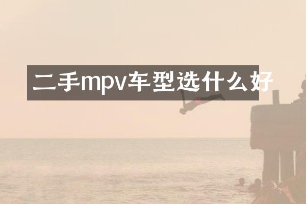 二手mpv车型选什么好