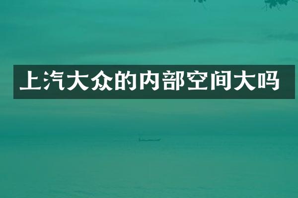 上汽大众的内部空间大吗