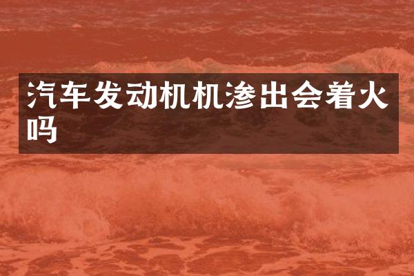 汽车发动机机渗出会着火吗