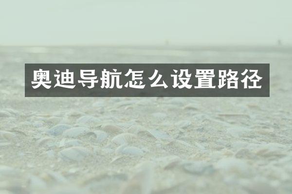 奥迪导航怎么设置路径