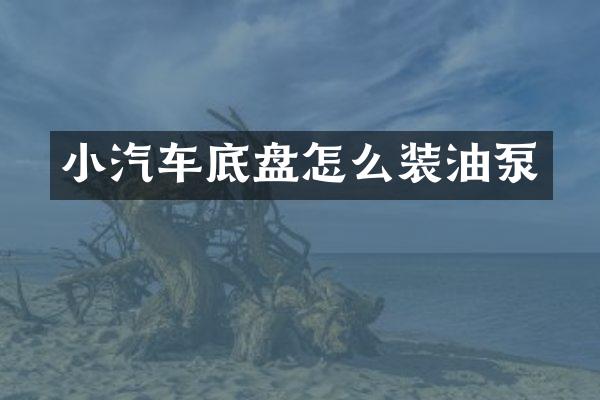 小汽车底盘怎么装油泵