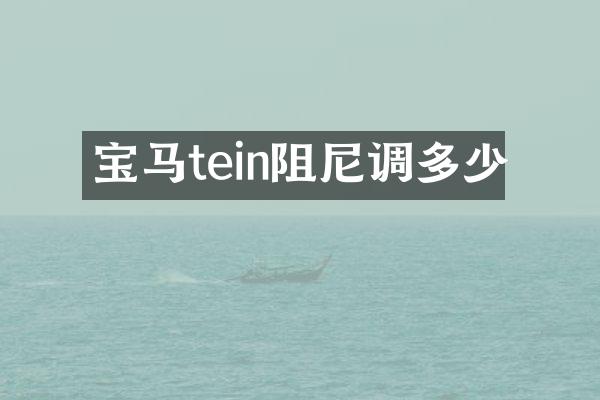 宝马tein阻尼调多少