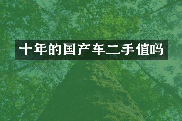 十年的国产车二手值吗
