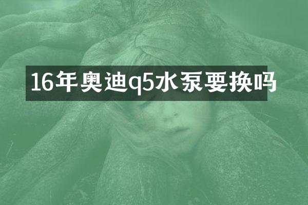 16年奥迪q5水泵要换吗