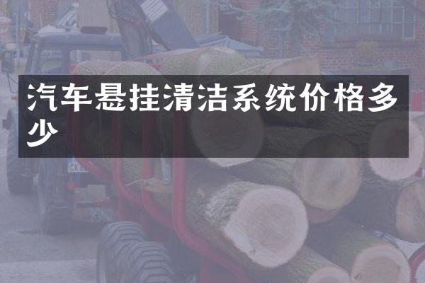 汽车悬挂清洁系统价格多少