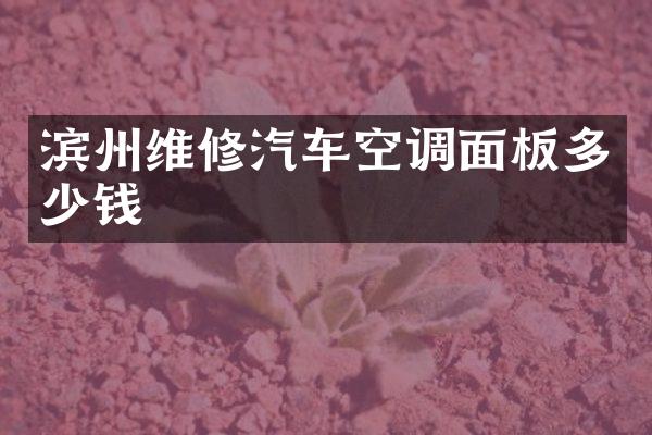 滨州维修汽车空调面板多少钱