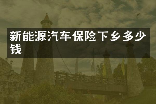 新能源汽车保险下乡多少钱
