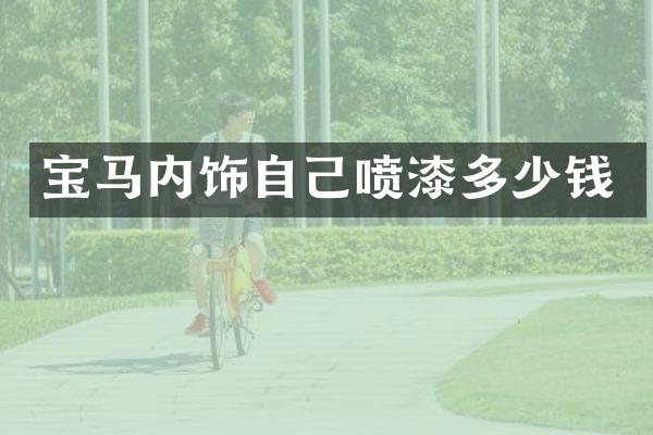 宝马内饰自己喷漆多少钱