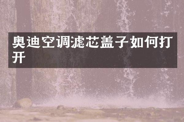 奥迪空调滤芯盖子如何打开