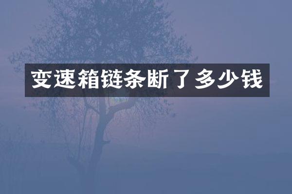 变速箱链条断了多少钱