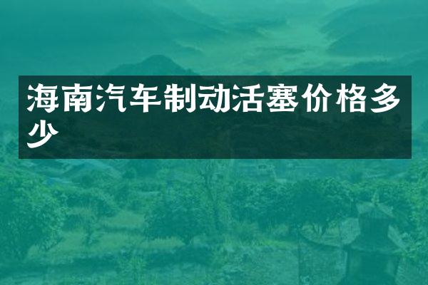海南汽车制动活塞价格多少
